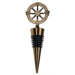 Fashioncraft Nautical Theme Ships Wheel Compass Wine Bottle Stopper Set 2 Favor